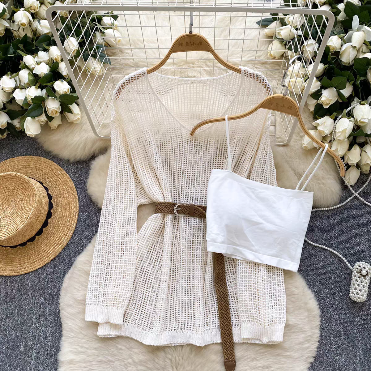 Amber Summer Beach Vacation Two Piece Top