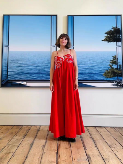 Michelle Summer Retro Embroidery Dress