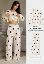 Built-in Bra Padded Nightwear for Women - Cotton Pajama Set