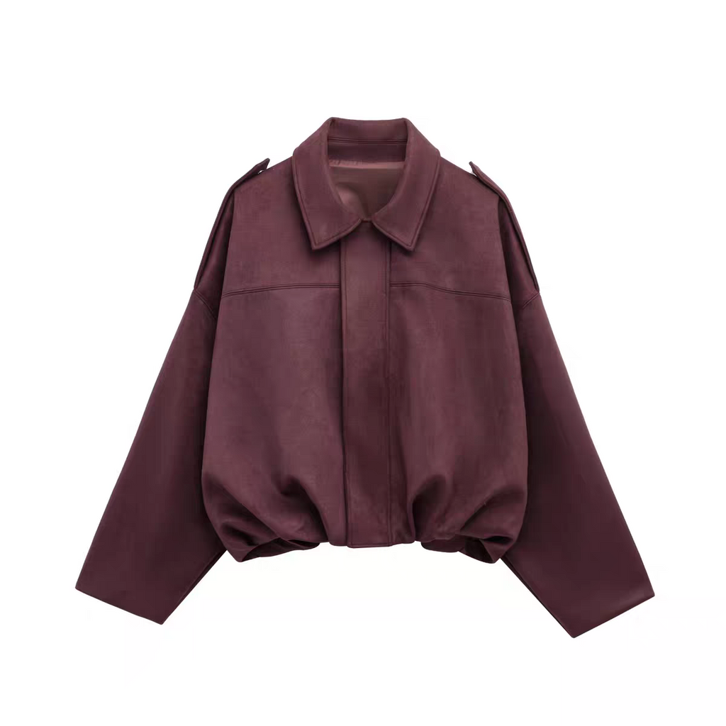 Eva Winter Zara Suede Bomber Jacket