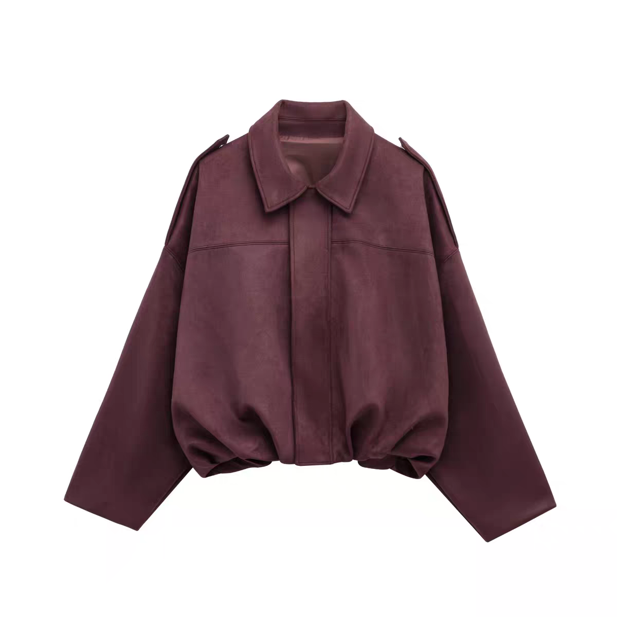Eva Winter Zara Suede Bomber Jacket
