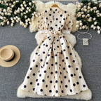 Taylor Summer Luxury French Polka Dress - 24th Spoke
