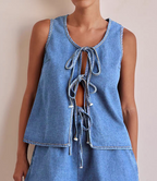 Marissa Summer Denim Two Piece Set