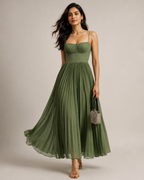 Sweetheart Neck Flowy Slip Maxi Dress