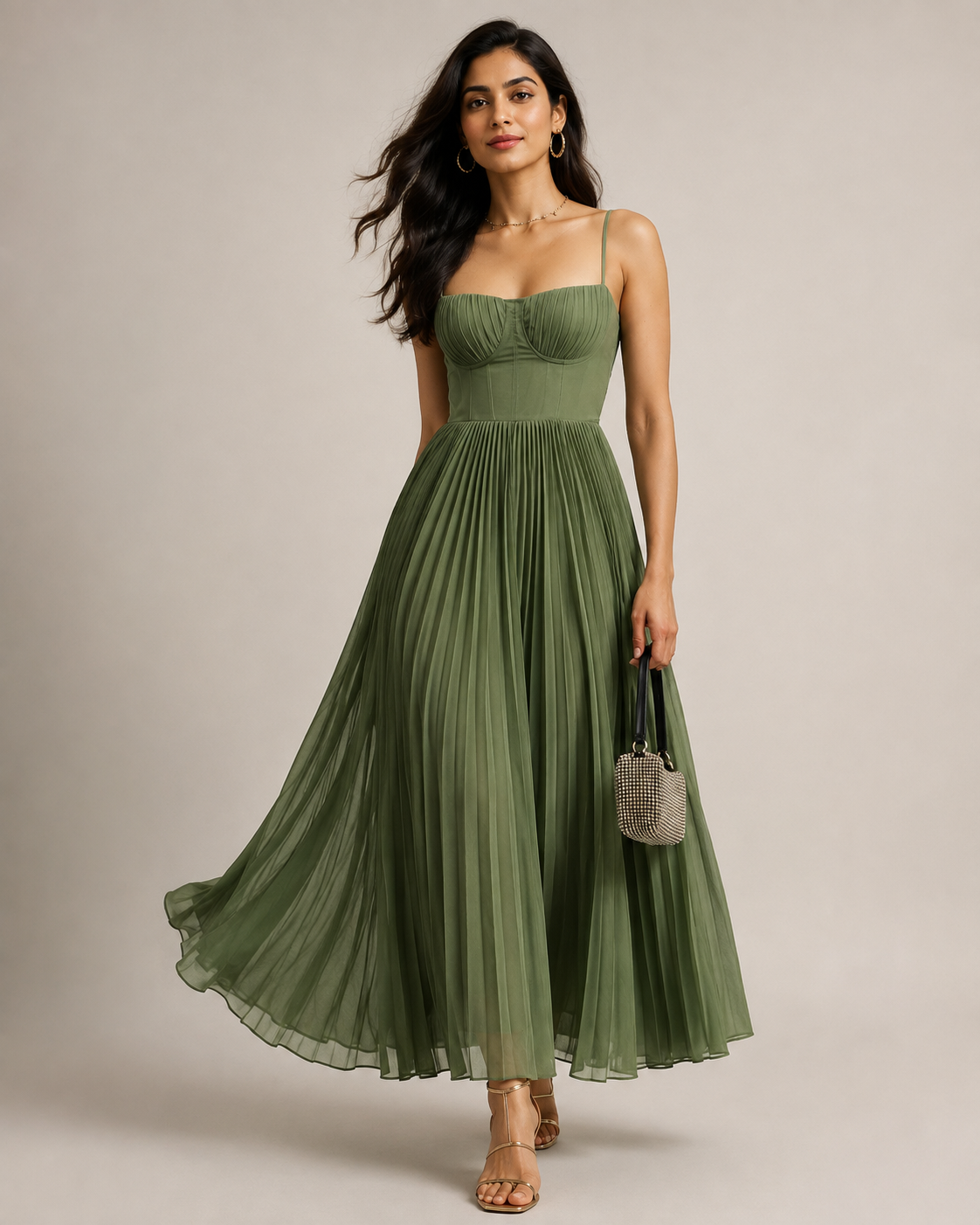 Sweetheart Neck Flowy Slip Maxi Dress