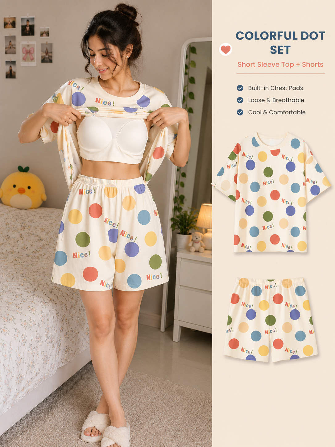 Zendaya Summer Padded Cotton Set