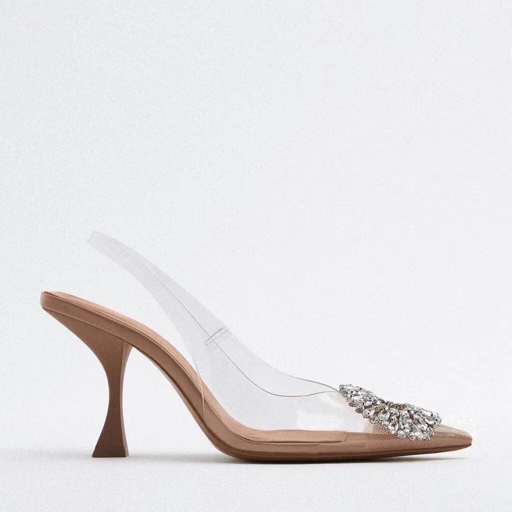 Zara Rhinestone Fairy Crystal Heels With Zara Label - 24th Spoke