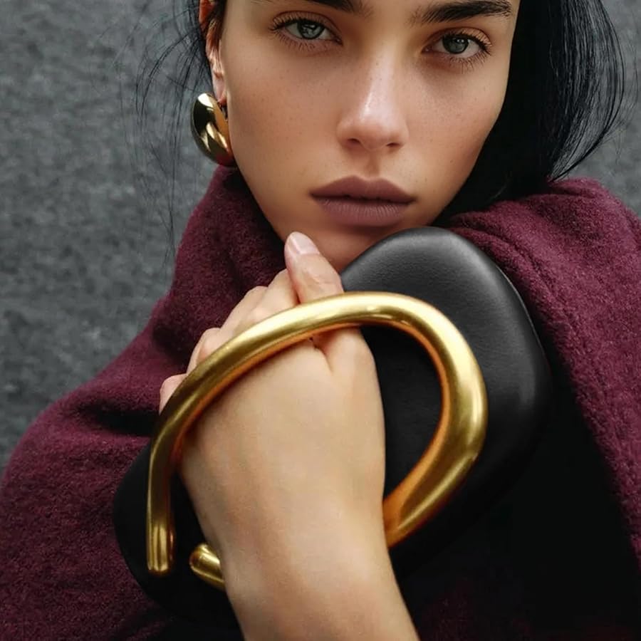 Original Zara Retro Metal Handle Bag