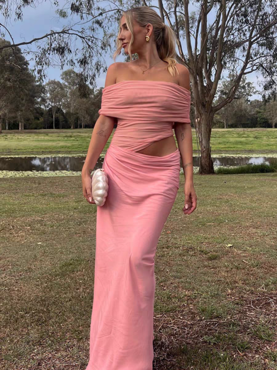 Kirsten Summer Beach Vacation Pleated Wrap Dress