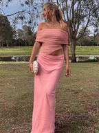 Kirsten Summer Beach Vacation Pleated Wrap Dress