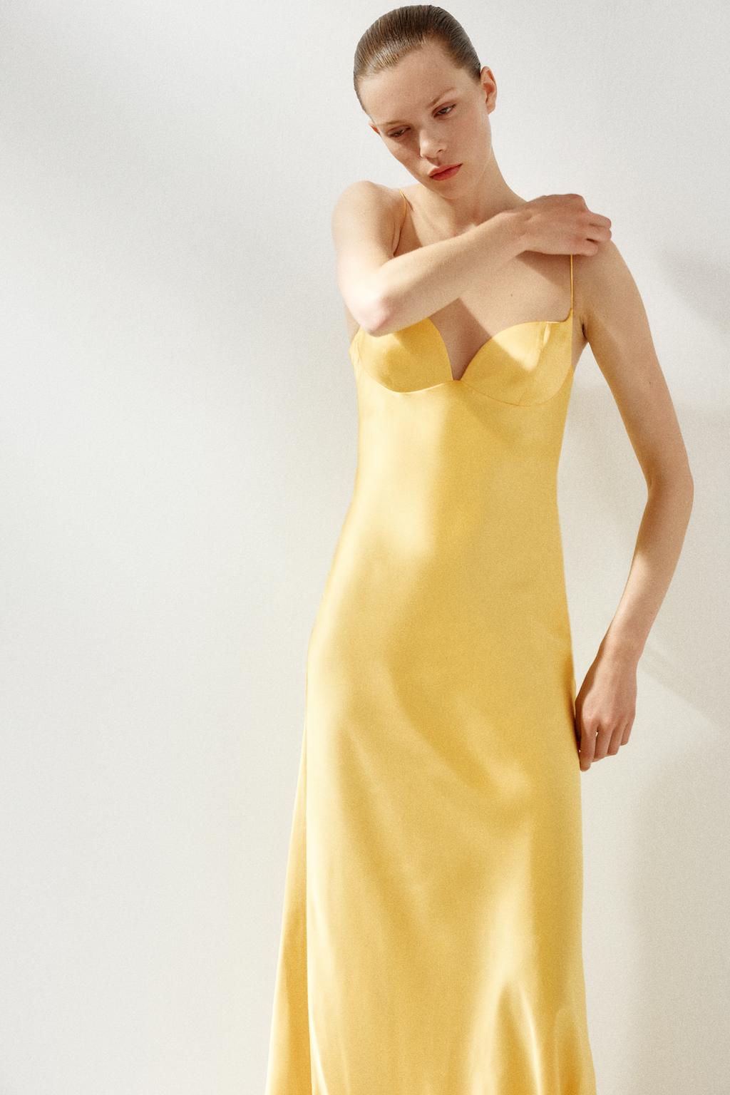 Claire Zara Satin Summer Long Dress