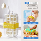 Summer Portable Ice Cube Bottle With Straw