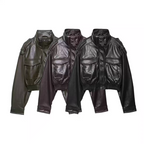 Mrunal Leather Short Jacket