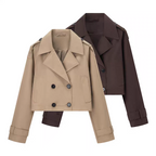 Zara Short Double-Breasted Trench Coat