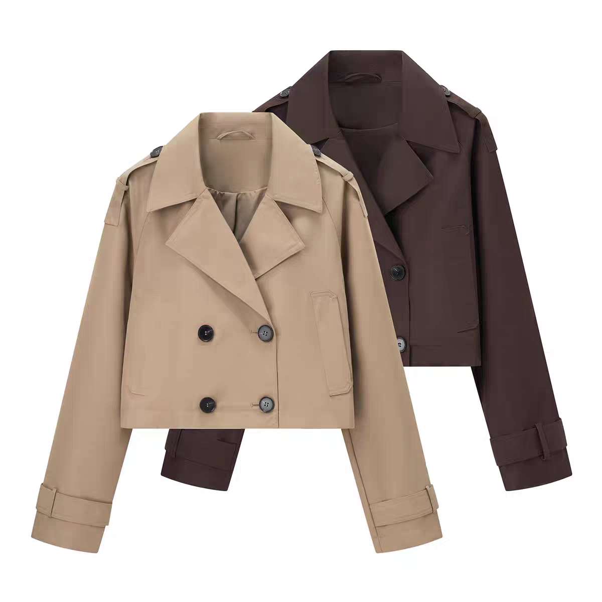 Zara Short Double-Breasted Trench Coat
