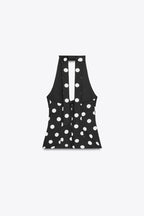 Michaela Zara Summer Halter Neck Polka Top