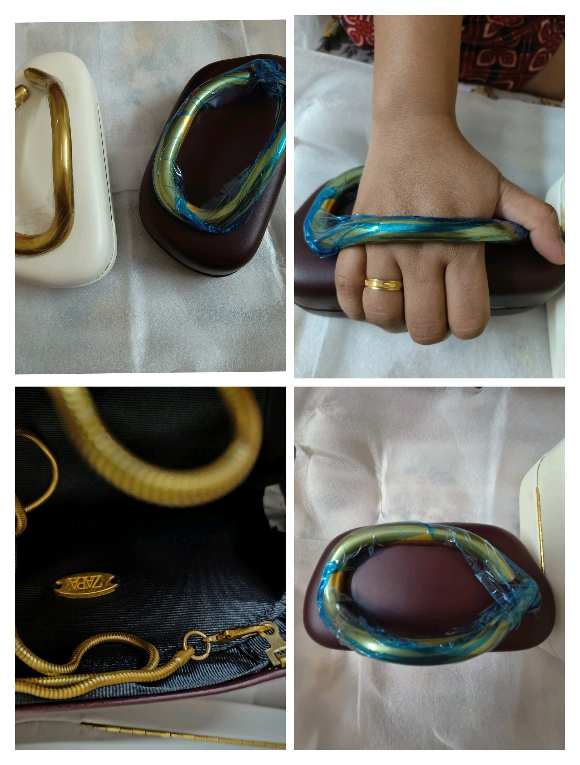 Original Zara Retro Metal Handle Bag