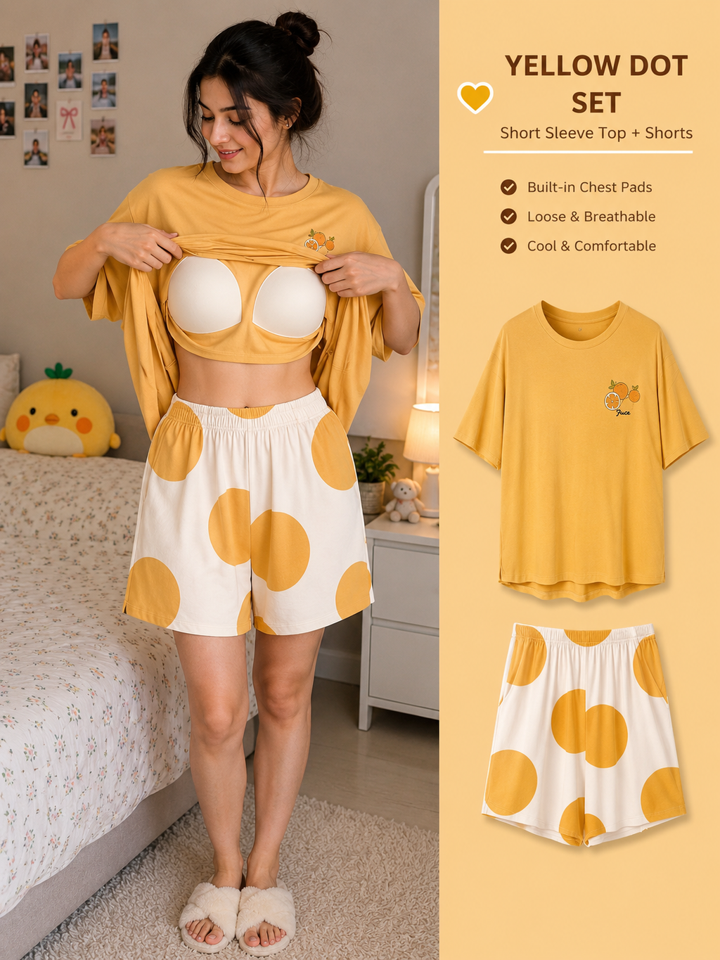 Zendaya Summer Padded Cotton Set
