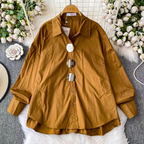Jennifer Summer Stylish metal Button Shirt - 24th Spoke