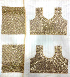 Classic Instagram Trending Golden Sequine saree for party and cocktail look