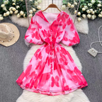 Jeanne Summer V neck Summer Vacation Dress