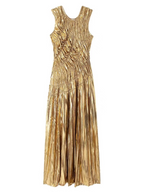 Michelle Summer Golden Party Dress - 24th Spoke