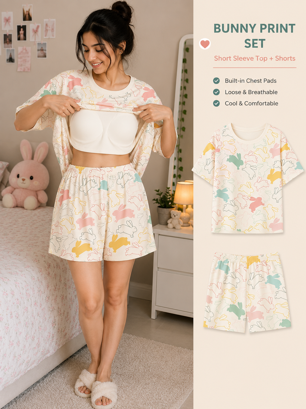Zendaya Summer Padded Cotton Set