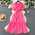 Marissa Summer Luxury Mesh Long Dress