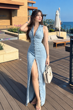 Milena Zara Denim Maxi Dress