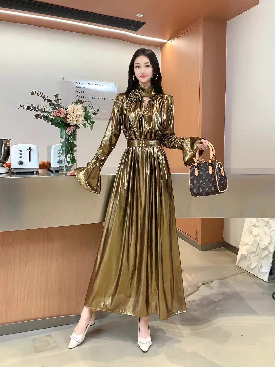 Alison Metallic Dress