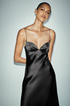 Claire Zara Satin Summer Long Dress