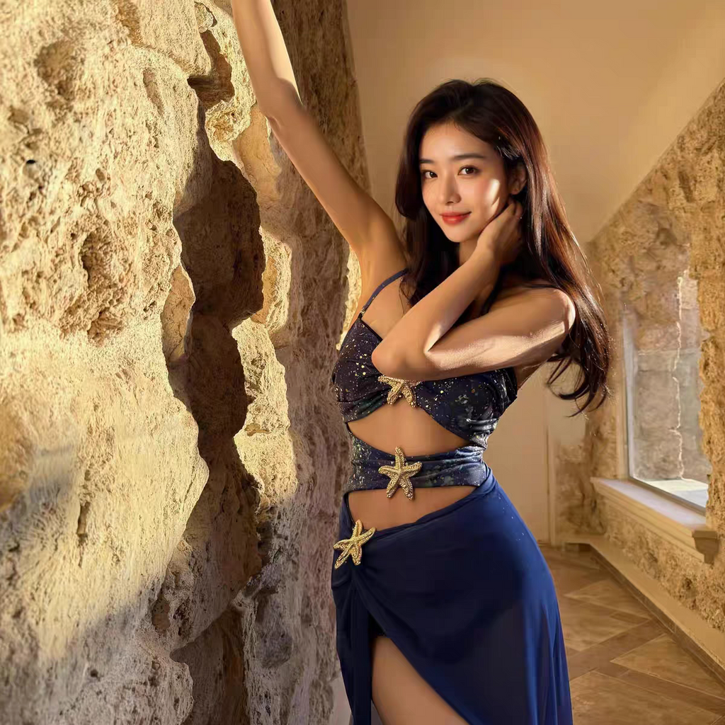 Jessica Summer Star Swim Suit With Cover UP