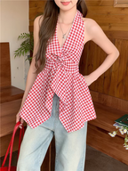 Anne Summer Plaid Top