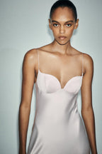 Claire Zara Satin Summer Long Dress