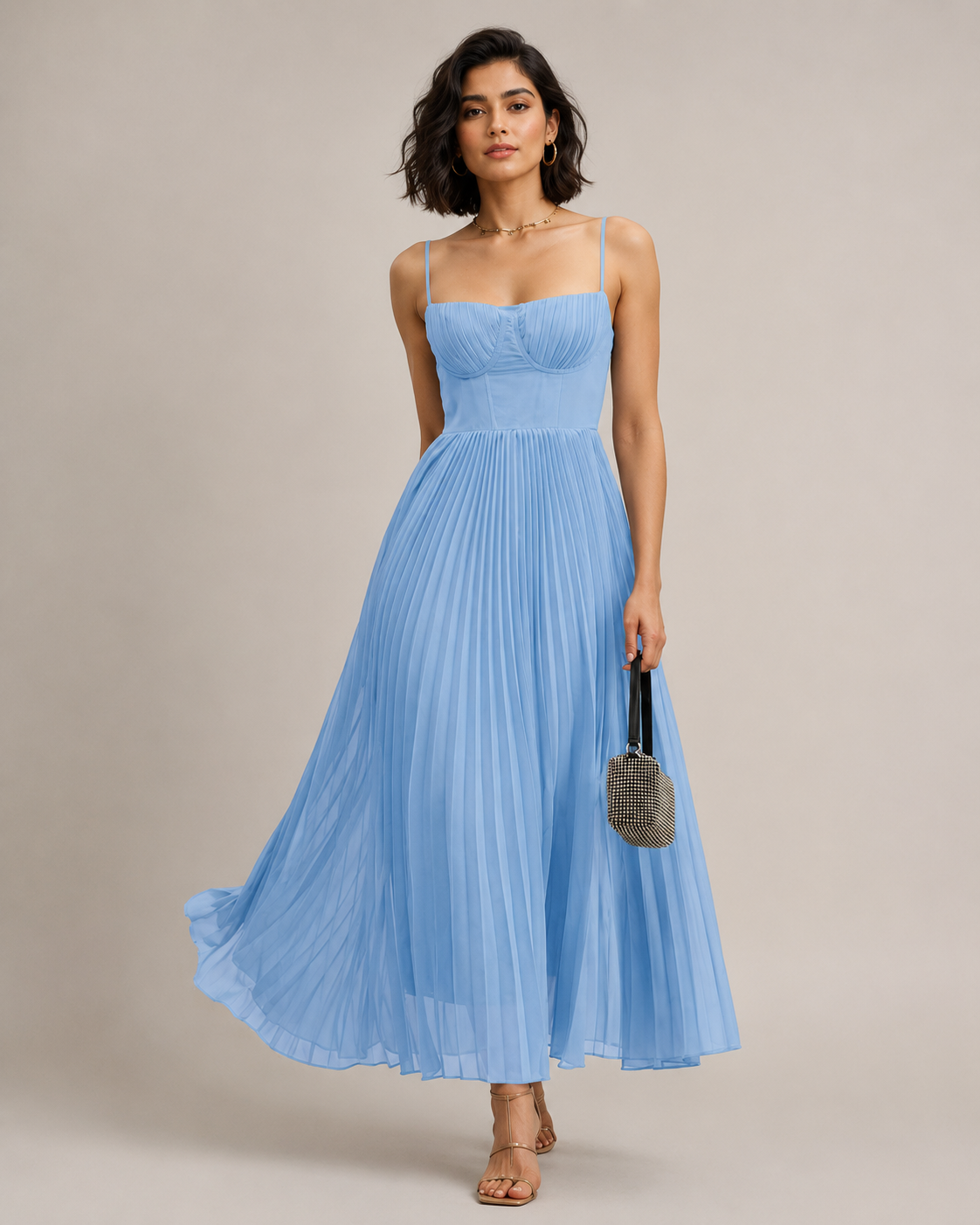 Sweetheart Neck Flowy Slip Maxi Dress