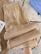 Alyssa Summer Linen Long High Waist Trouser