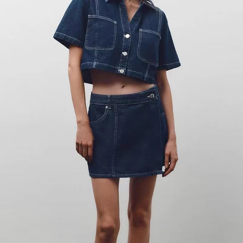 Sandra Summer Denim Two Piece Set