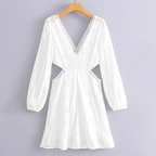 Michele Summer Retro V Neck Dress - 24th Spoke