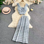 Rihanna Summer Two Piece Holiday Dress Set