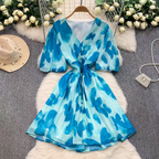 Jeanne Summer V neck Summer Vacation Dress