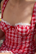 Kiara War 2 Hot Red Plaid Dress