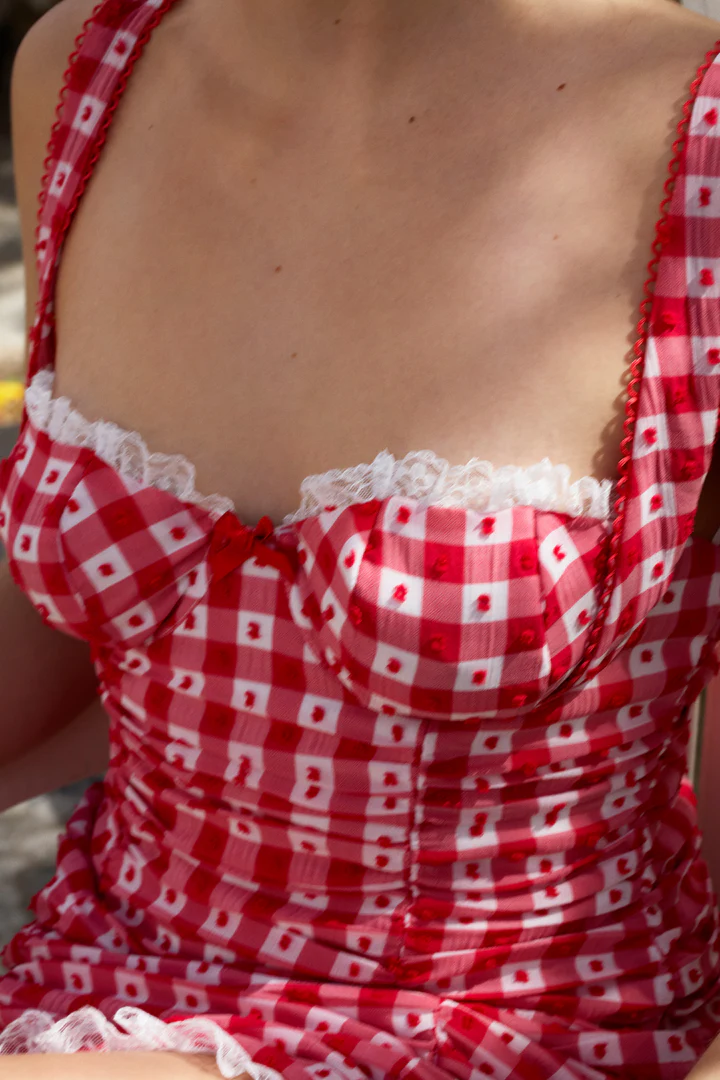 Kiara War 2 Hot Red Plaid Dress