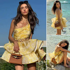 Georgine Summer One Shoulder Floral Dress