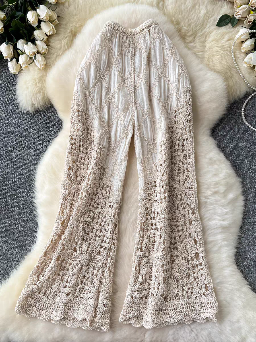Michelle Embroidery Knit Trouser - 24th Spoke