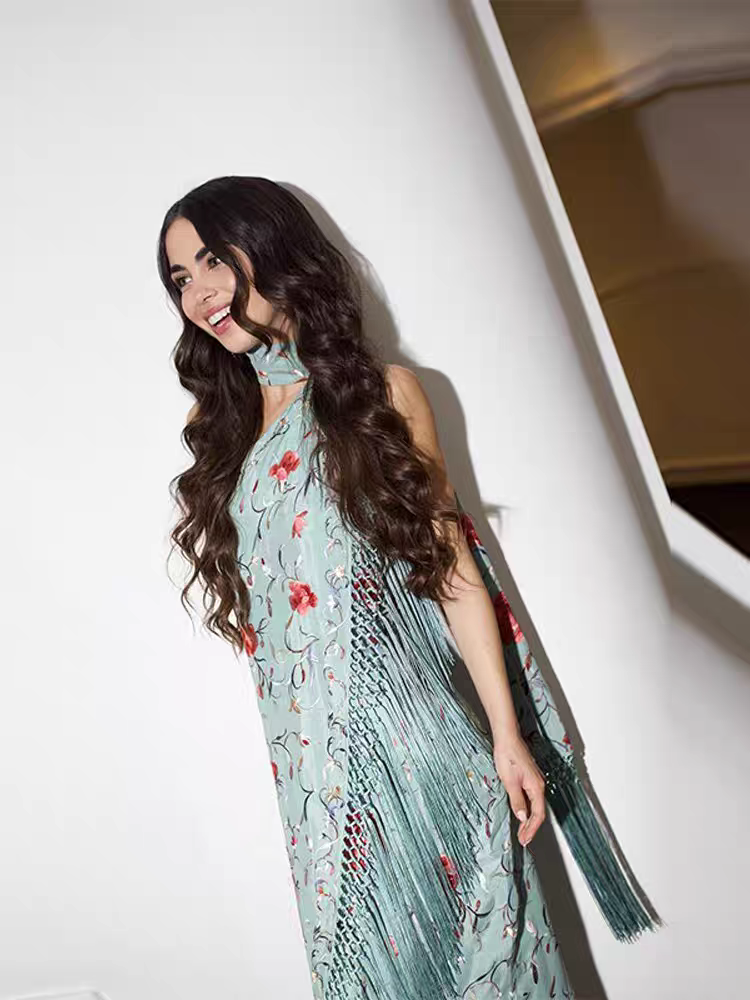 Michelle Tassel Long Dress