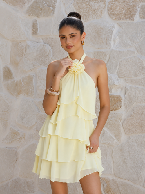Natalia Summer Halter Neck Dress