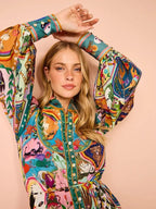 Eliot Summer Printed Retro Dress 24th Spoke