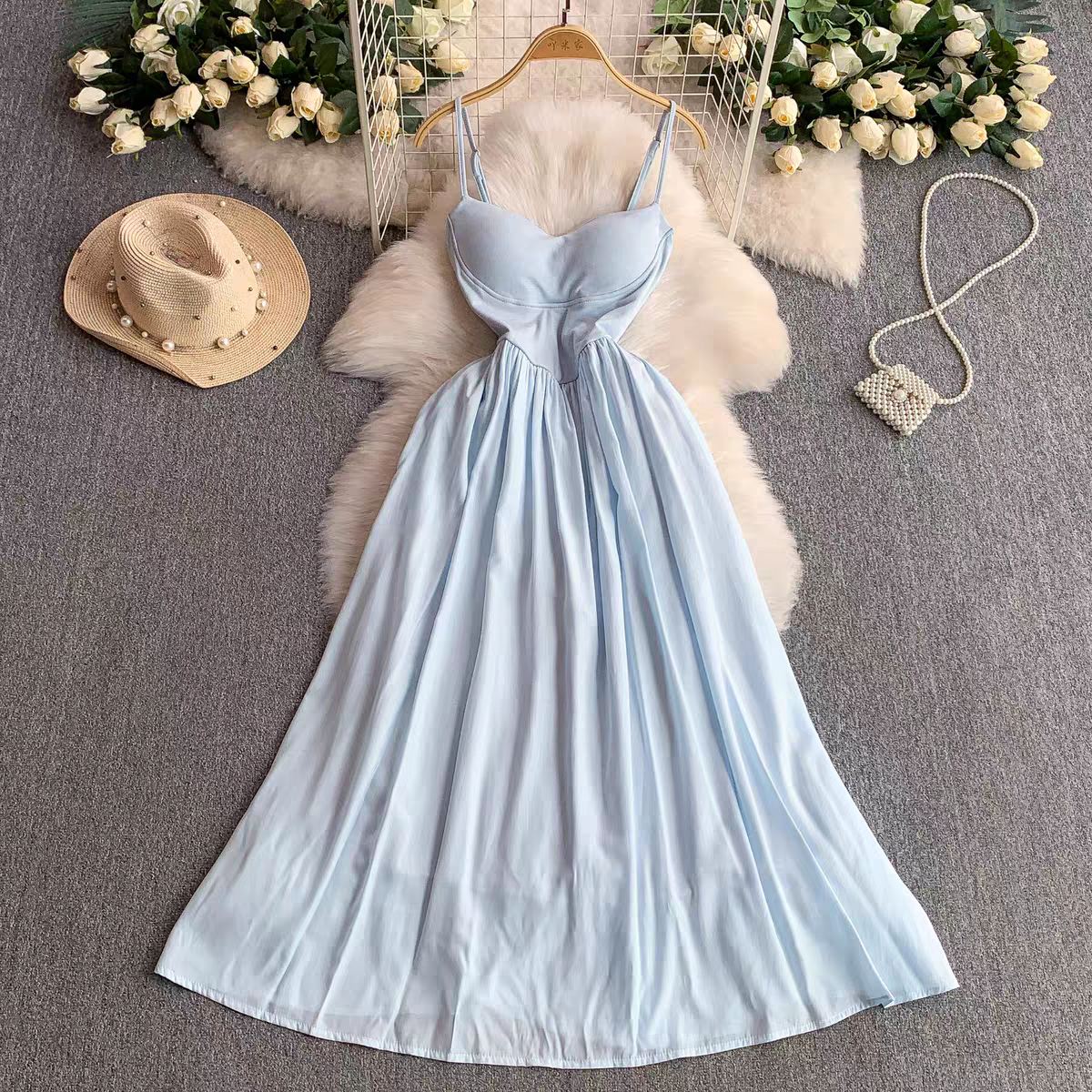 Kate Summer Padded Long Dress - 24th Spoke