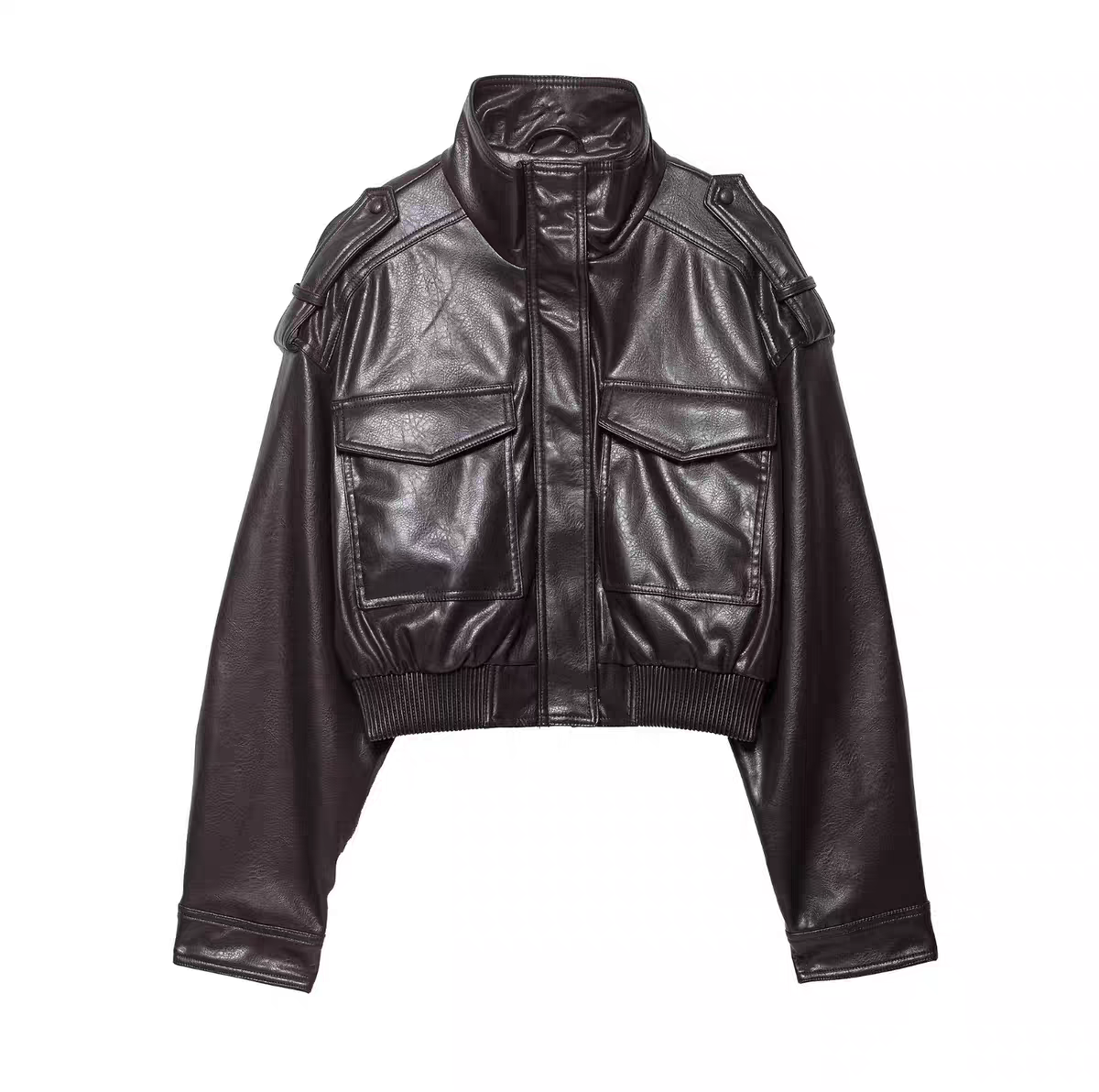 Mrunal Leather Short Jacket