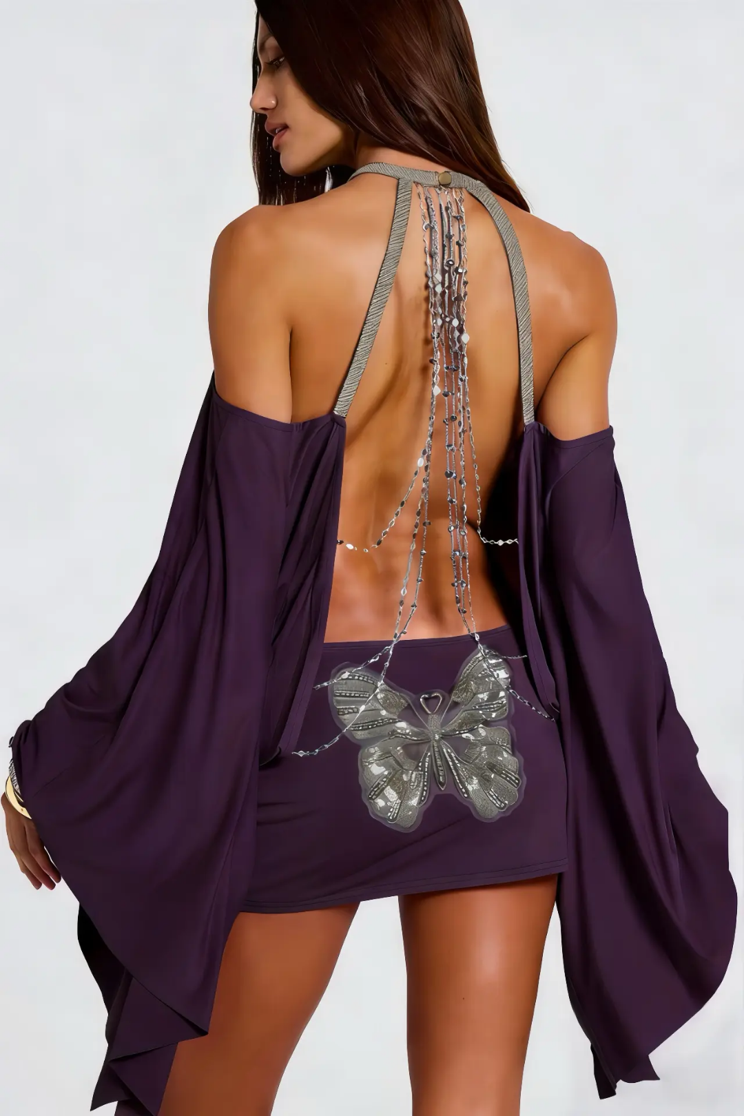 Milena Butterfly Sequins Dress